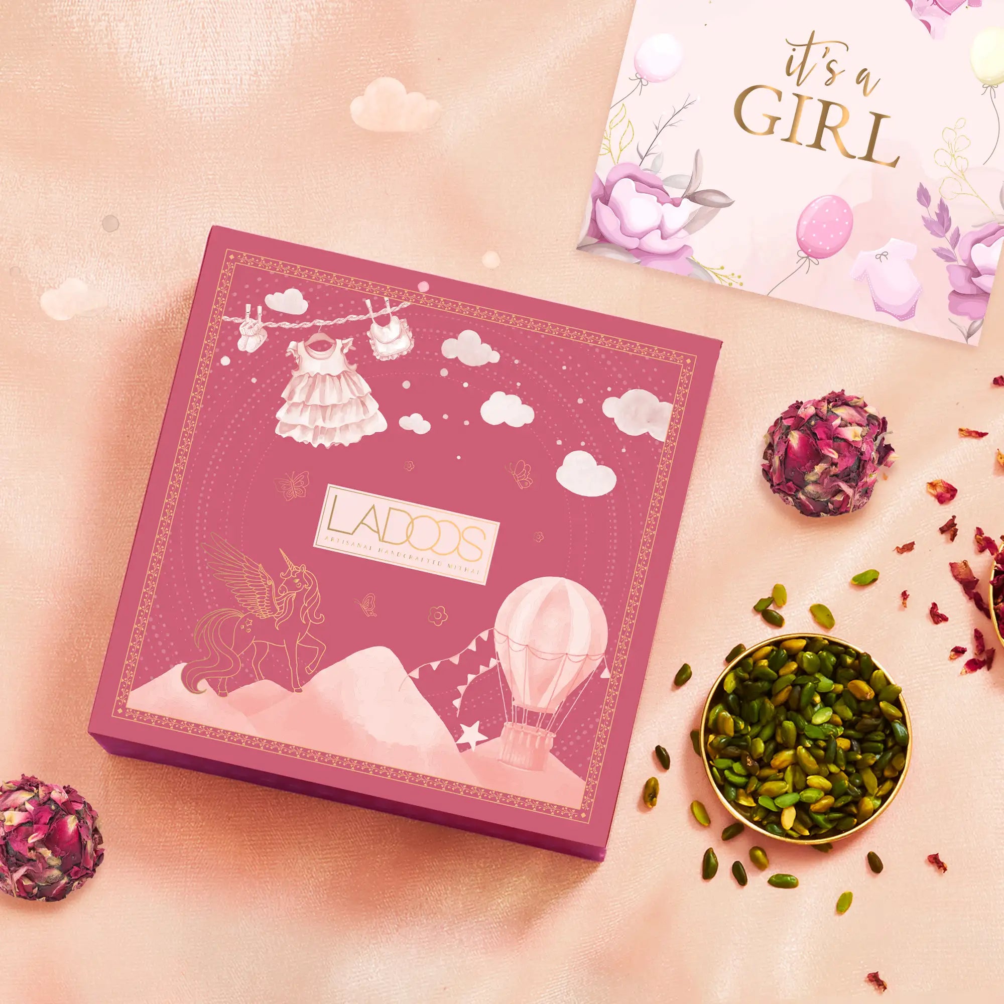Baby Girl Announcement Box