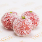 Pink Coconut Crust Ladoo