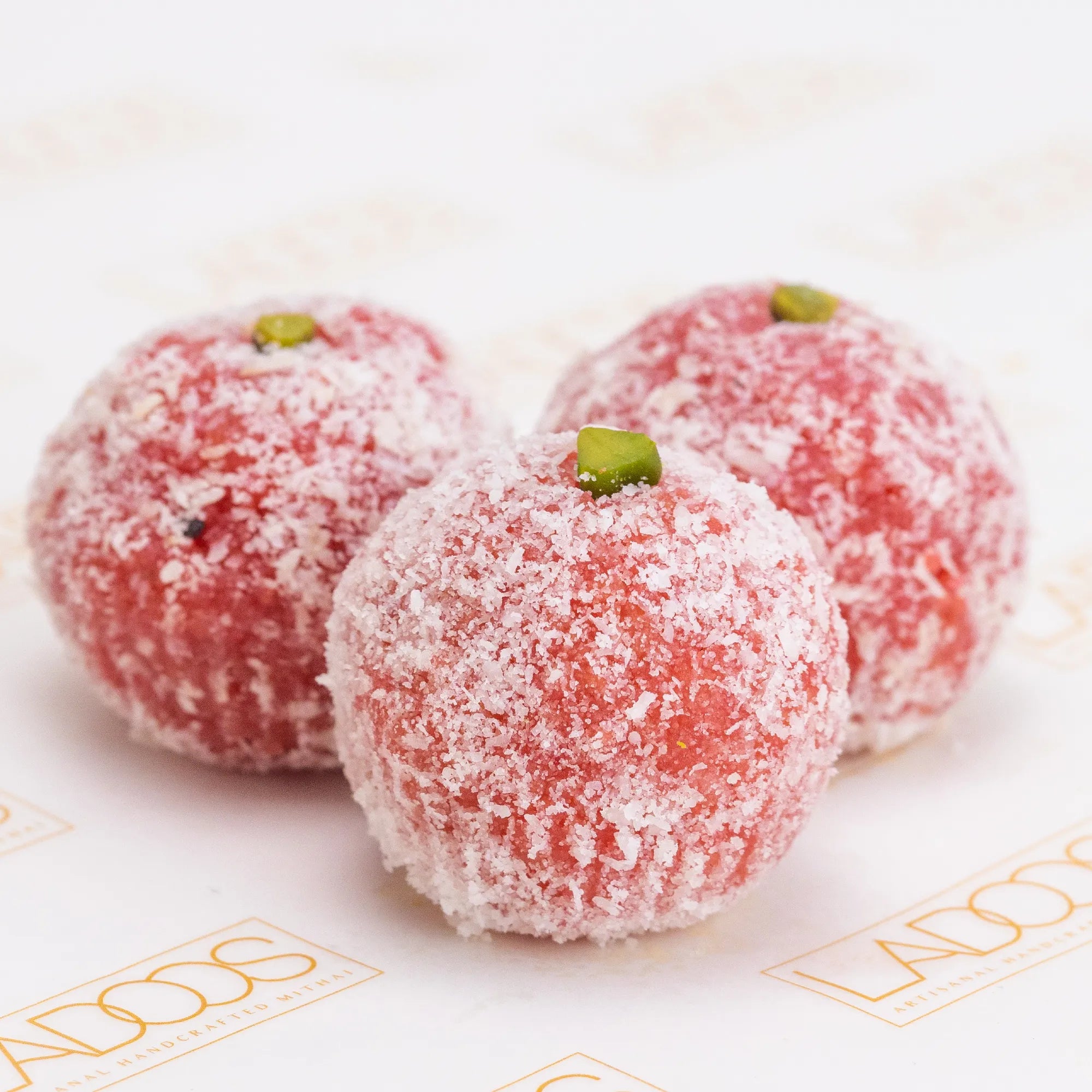 Pink Coconut Crust Ladoo