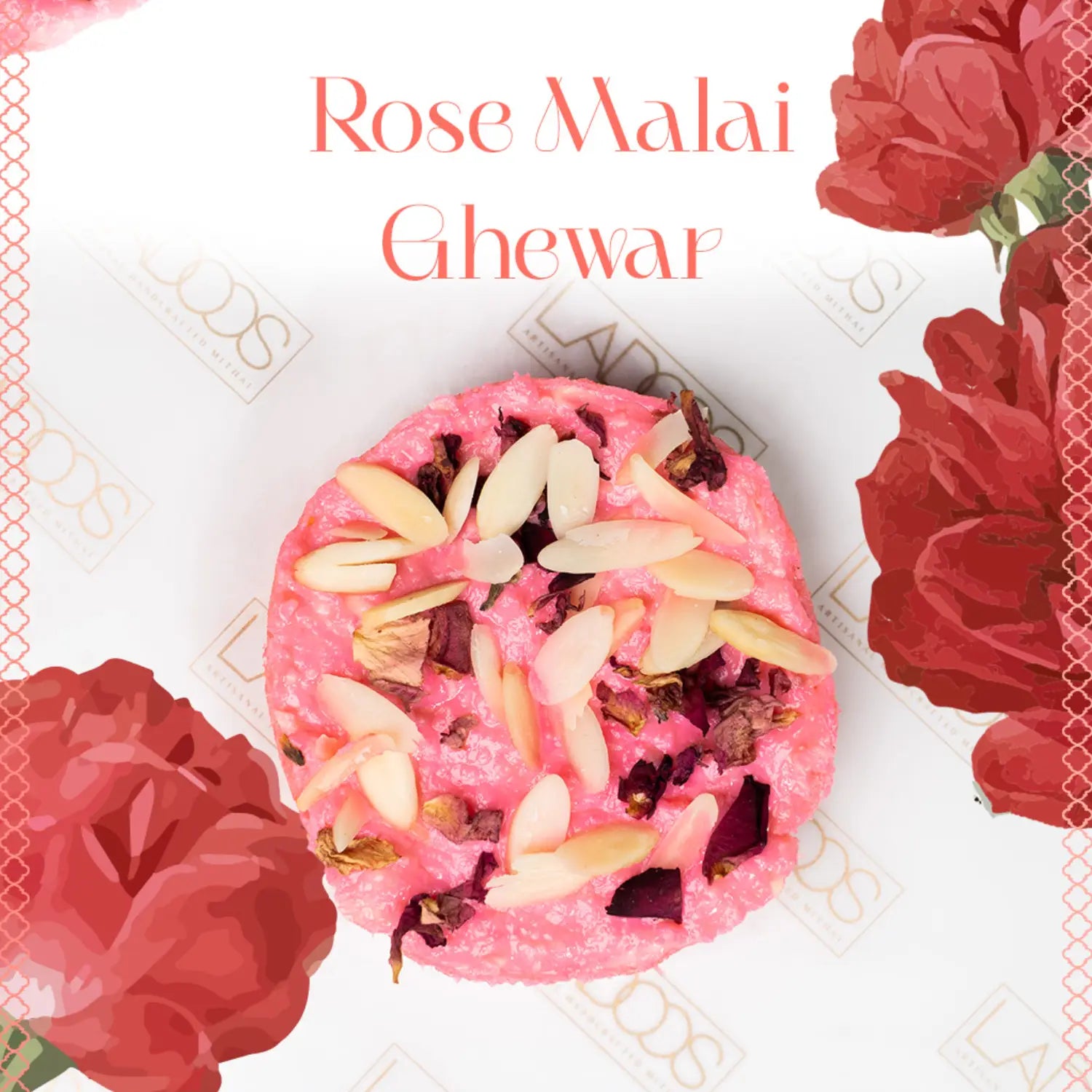 Rose Malai Ghewar